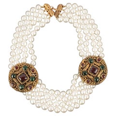 Chanel Golden Metal Choker Necklace, 1984