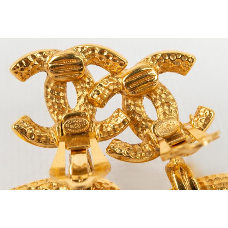 Chanel Golden Metal Clip-on Earrings Spring, 1996 1