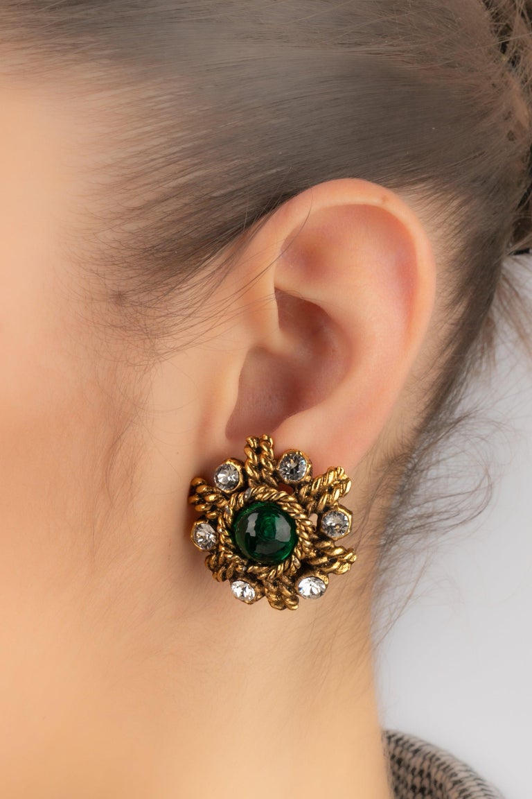 Boutons de manchette vintage de style Art déco en or jaune 375 9 Boutons de manchette vintage de style Art déco en or jaune 375 9