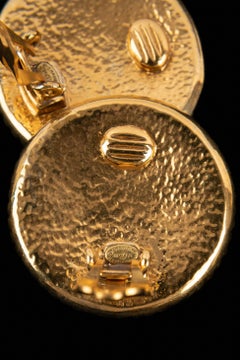 Chanel Golden Metal Earrings, 1996