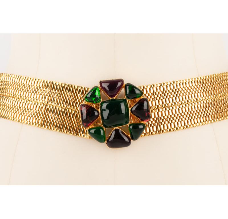 Arancia Cintura Chanel con gioielli in metallo dorato, 1997 in vendita
