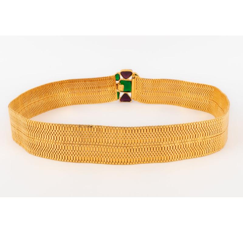 Cintura Chanel con gioielli in metallo dorato, 1997 in vendita 2