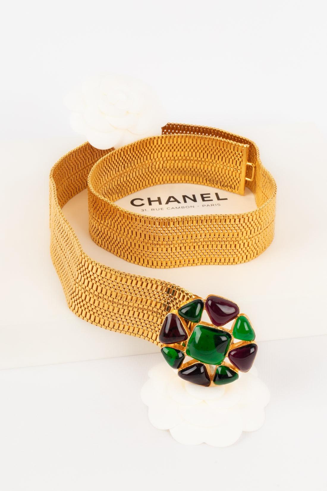 Cintura Chanel con gioielli in metallo dorato, 1997 in vendita 3