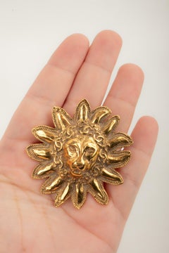 Chanel Golden Metal "Lion Head" Brooch