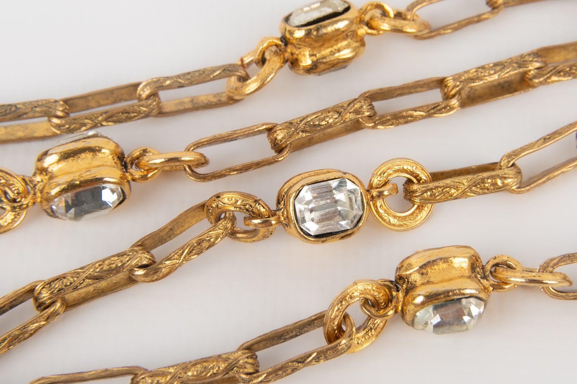 Chanel Golden Metal Magnifying Glass Necklace, 1980s 6