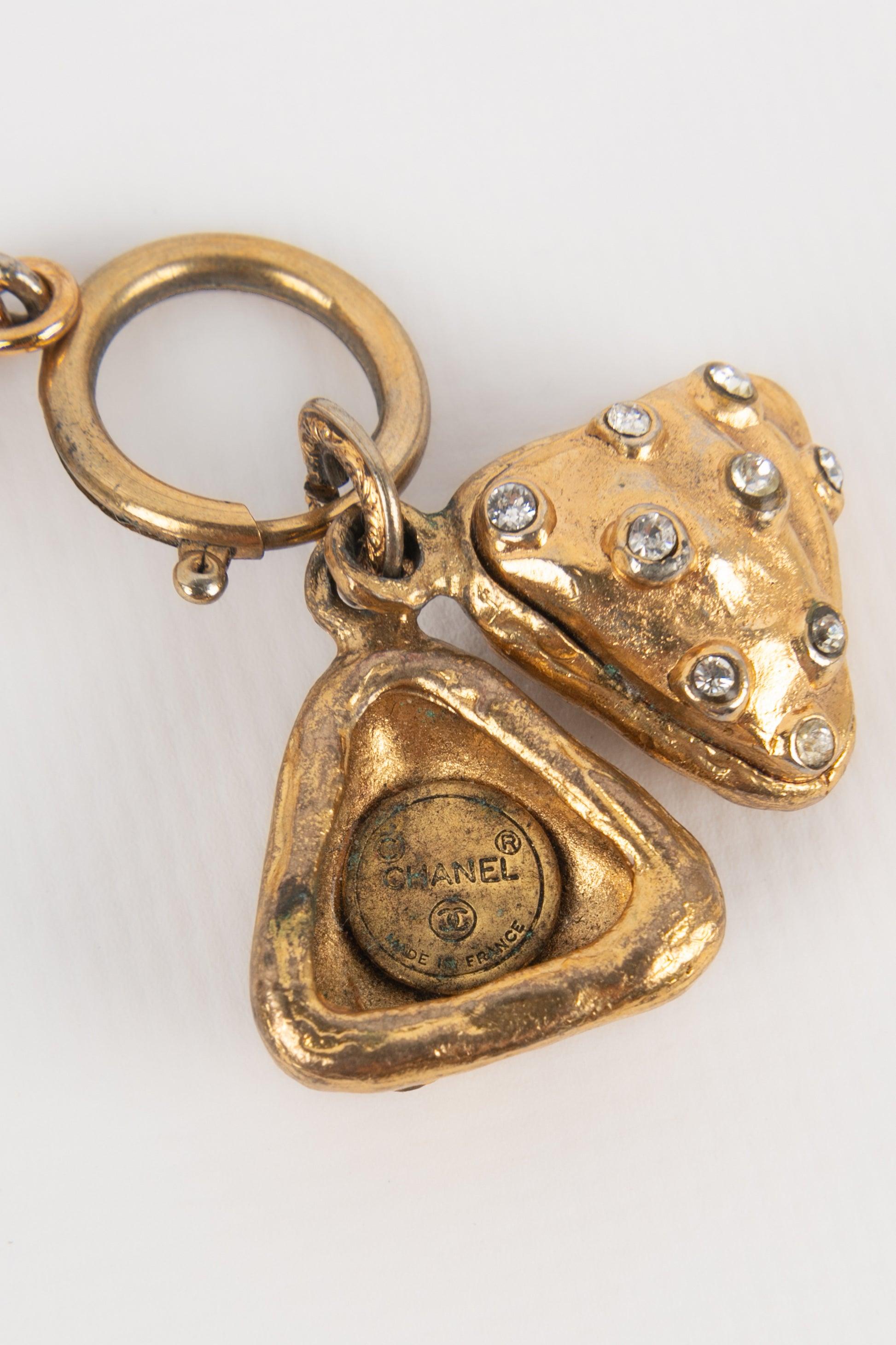 Chanel Golden Metal Magnifying Glass Necklace, 1980s 2
