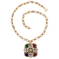 Vintage Chanel Golden Metal Necklace, 1984