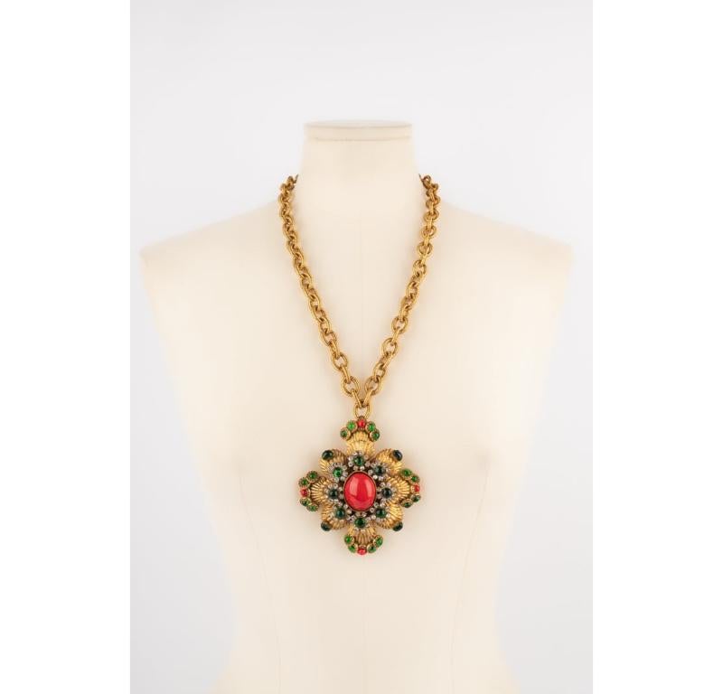 Collana Chanel in metallo dorato Haute Couture In condizioni ottime in vendita a SAINT-OUEN-SUR-SEINE, FR
