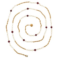 Chanel Golden Metal Necklace / Sautoir, 1984