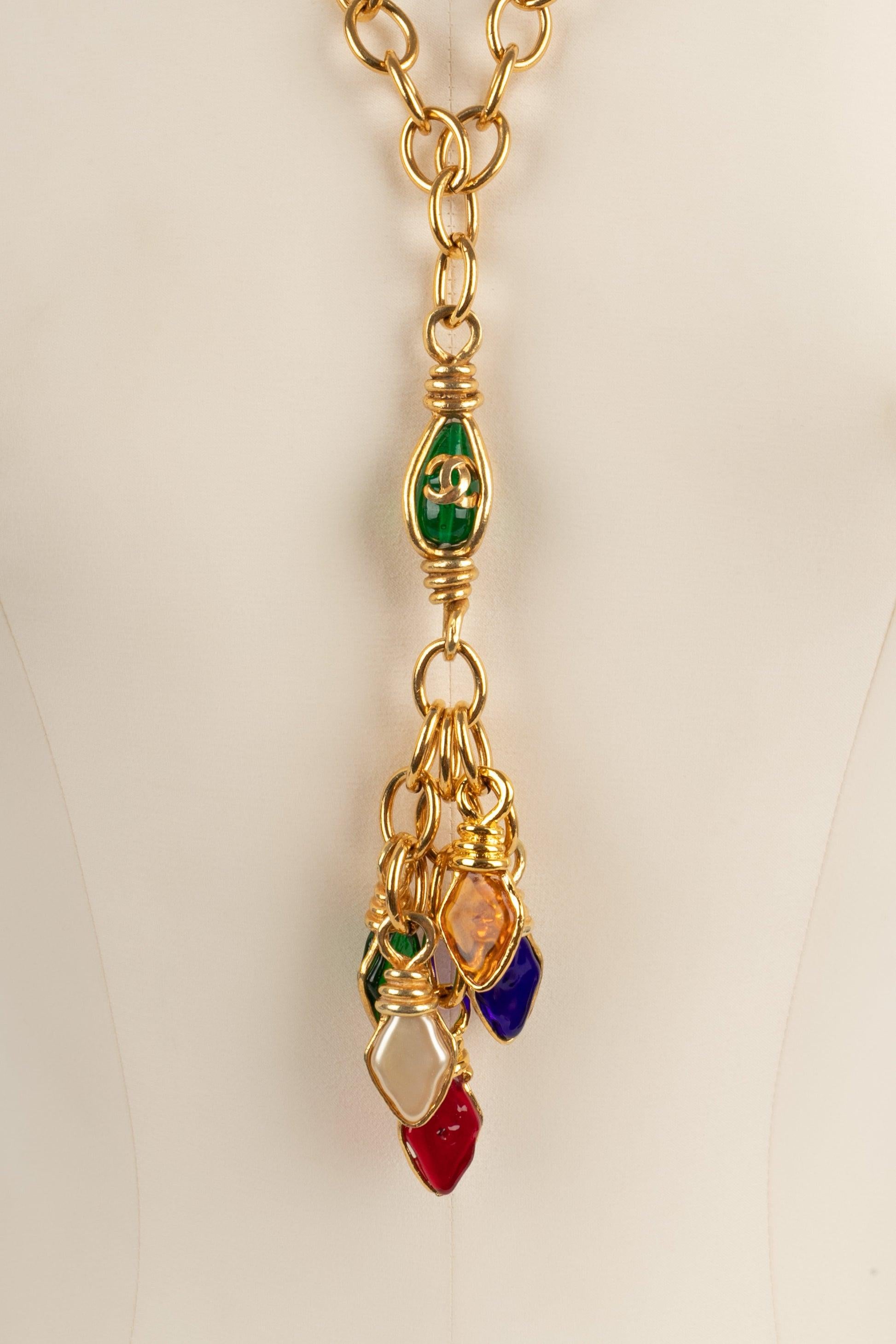 Chanel Golden Metal Necklace Spring, 1995 For Sale 1