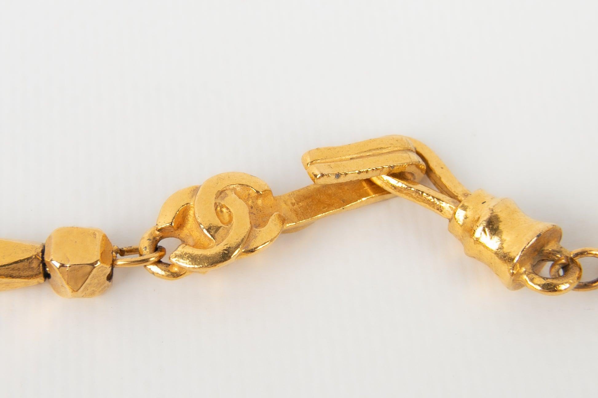 Chanel Golden Metal Necklace with Cross Pendant, Fall 1997 4