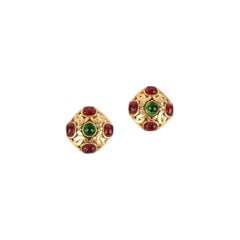 Vintage Chanel Golden Metal Openwork Earrings