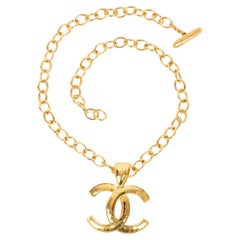 Chanel Golden Metal Pendant Necklace, 1994