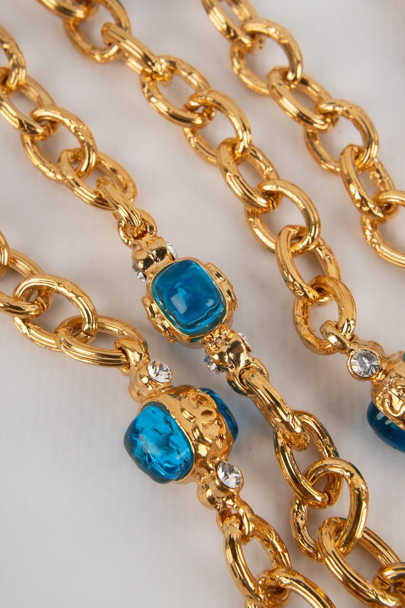 Women's Chanel Golden Metal Sautoir / Necklace, 1980