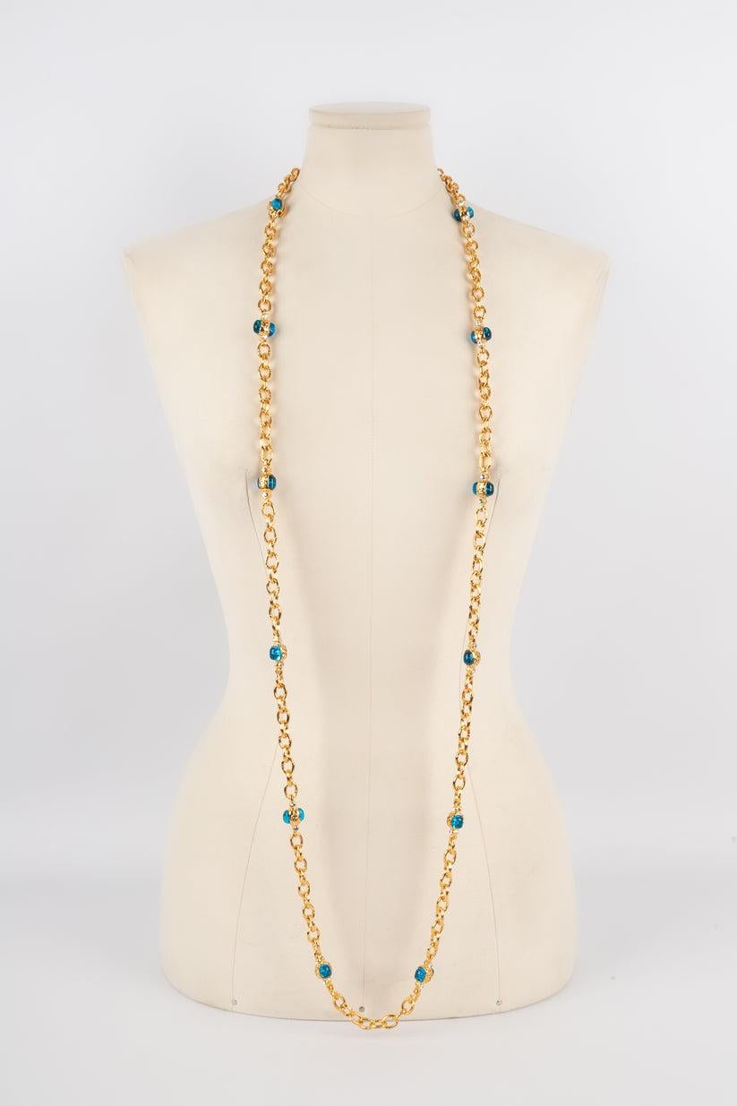 Chanel Golden Metal Sautoir / Necklace, 1980 2