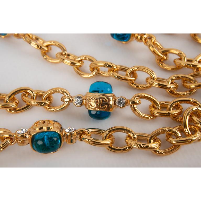 Chanel Golden Metal Sautoir / Necklace, 1980 3