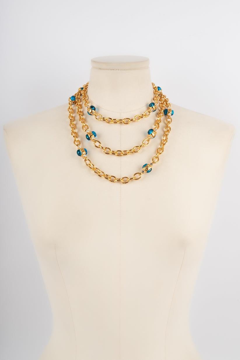 Chanel Golden Metal Sautoir / Necklace, 1980 5