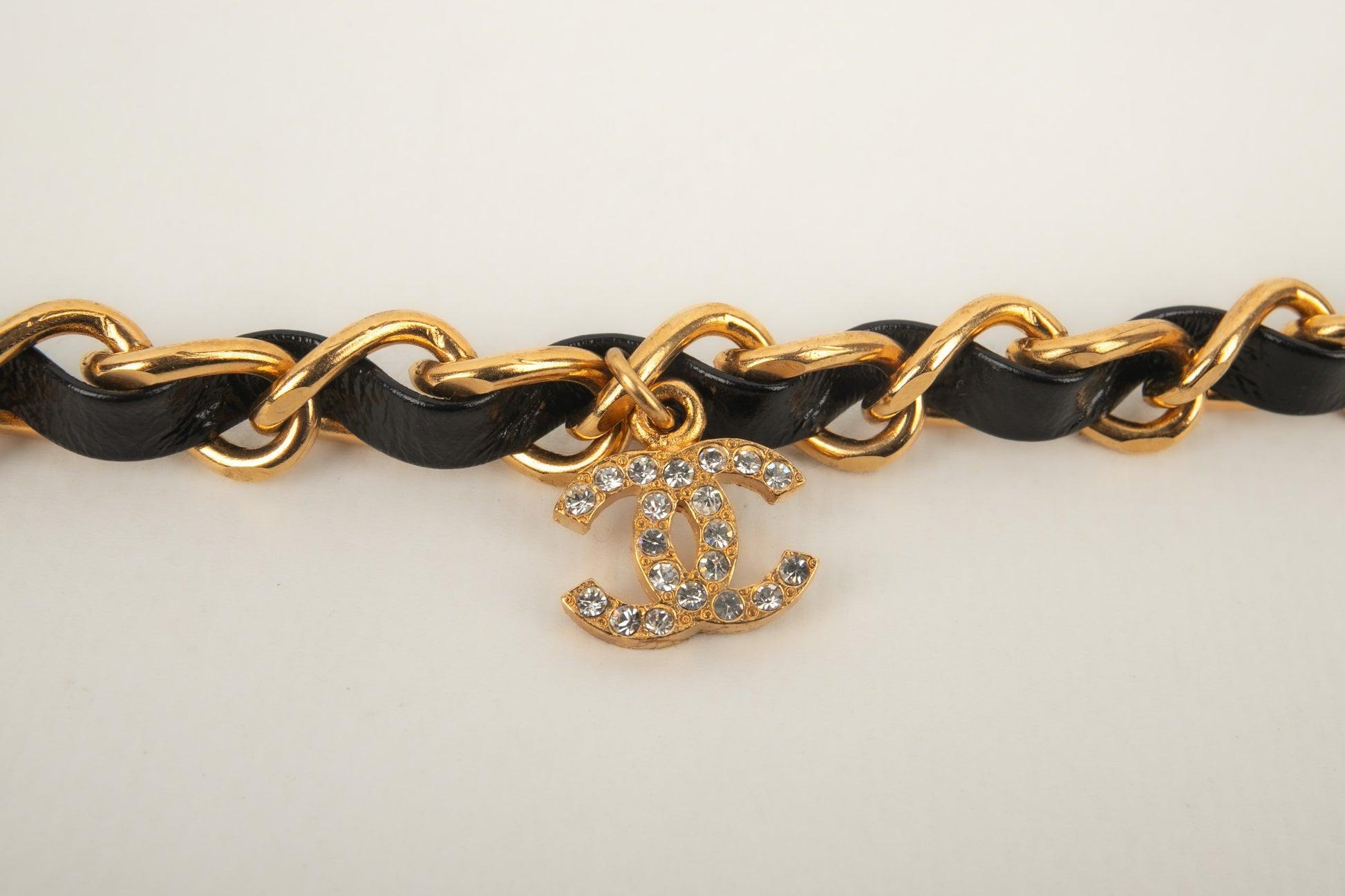 Women's Chanel Golden Metal Short CC Necklace Spring, 1995