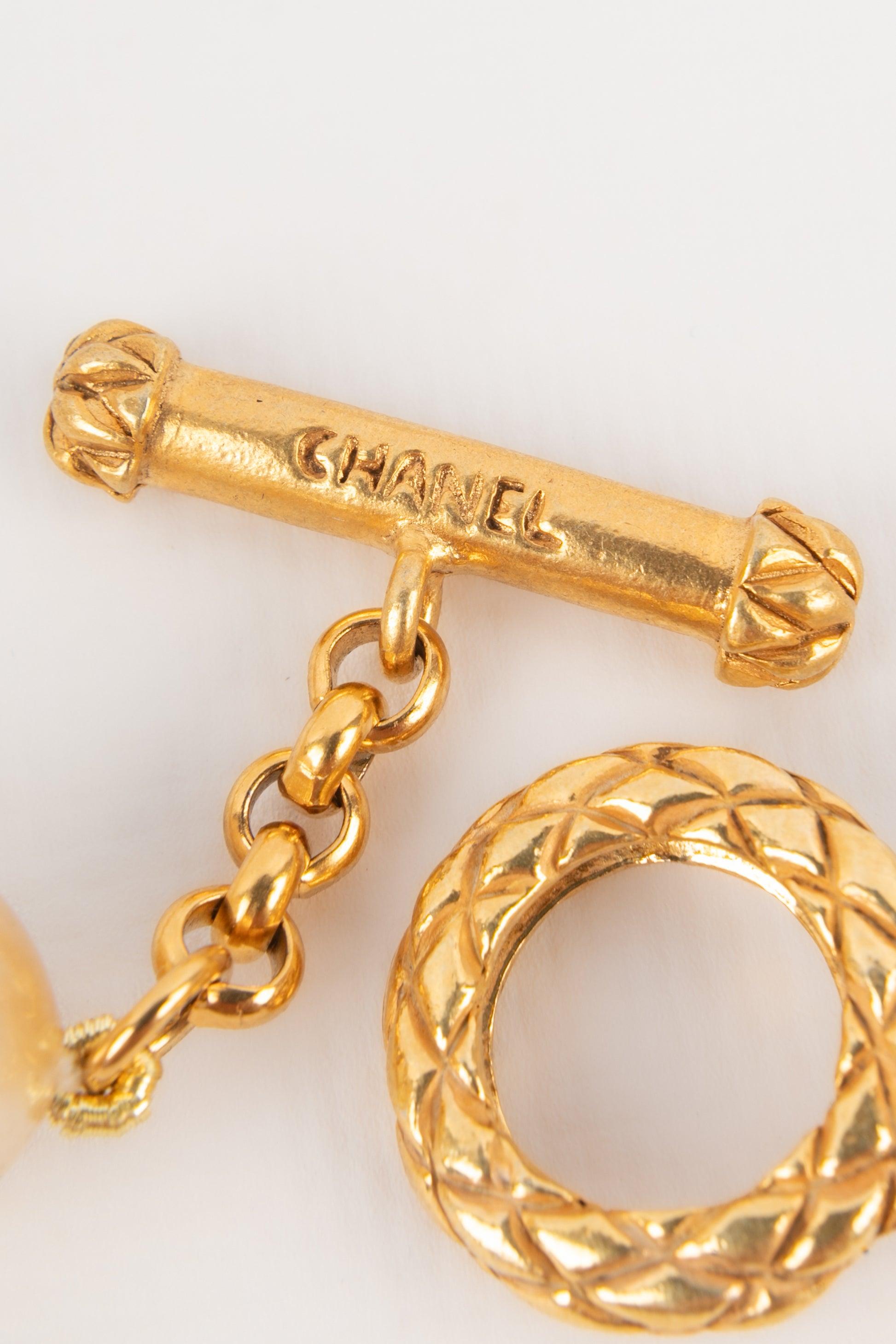 Chanel Golden Metal Short Necklace, 1994 4