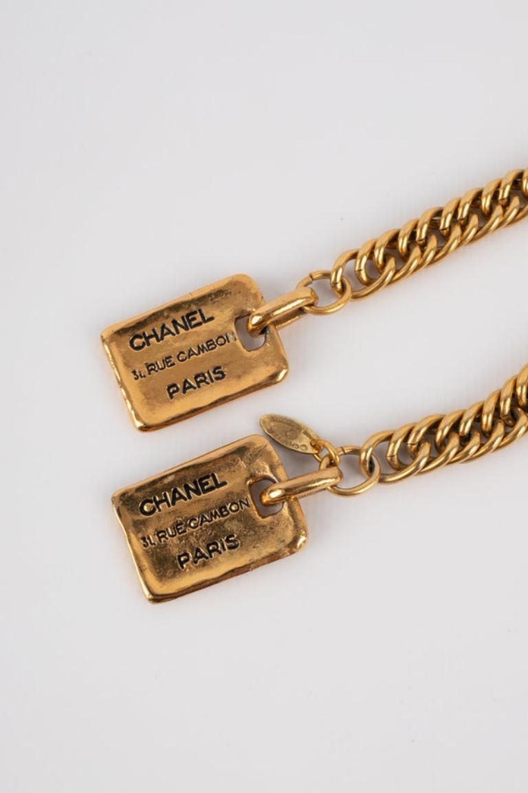 Chanel Goldene Metallkrawatte-Halskette, 1980er Jahre 3