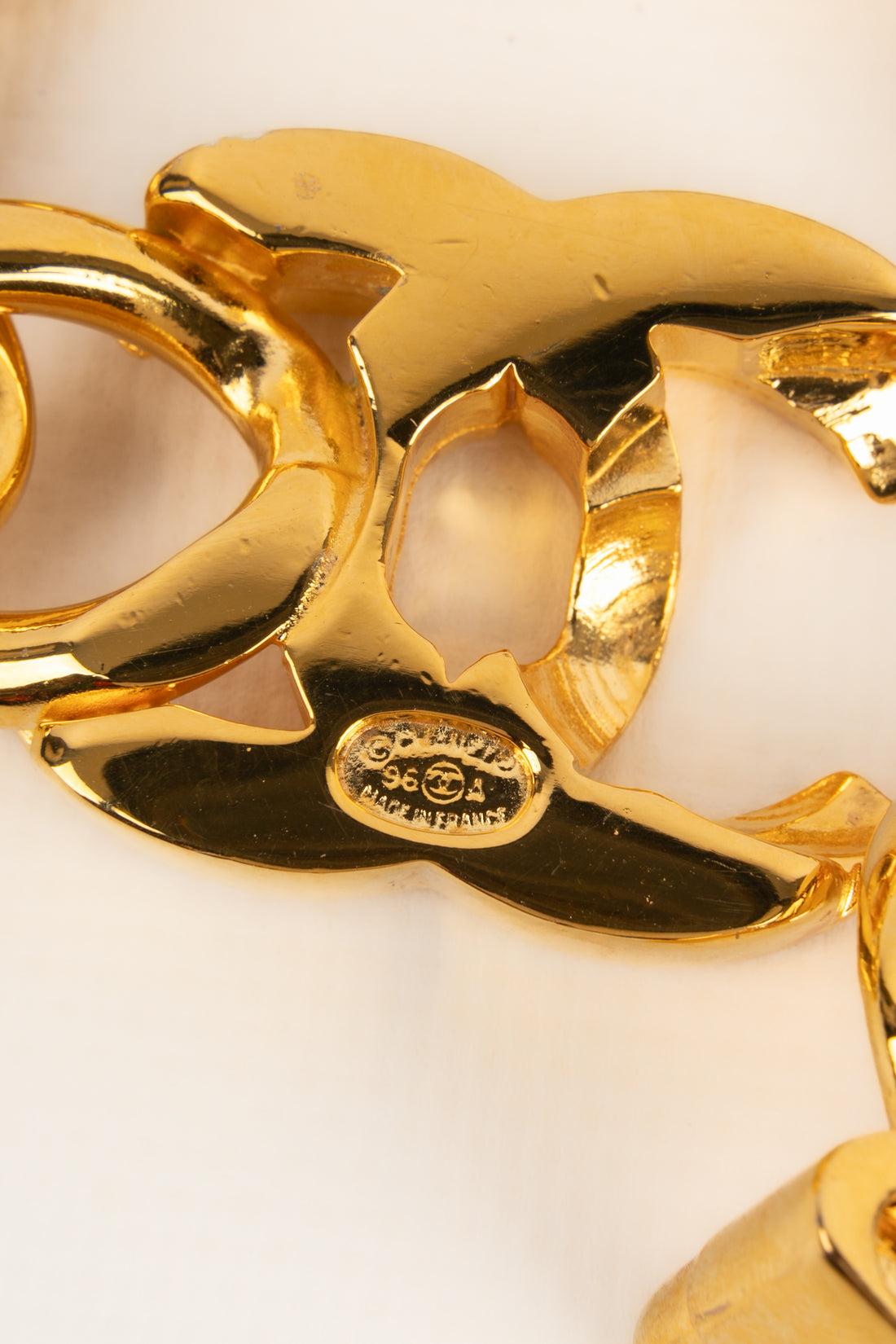 Women's Chanel Golden Metal Turnlock Bracelet, 1996