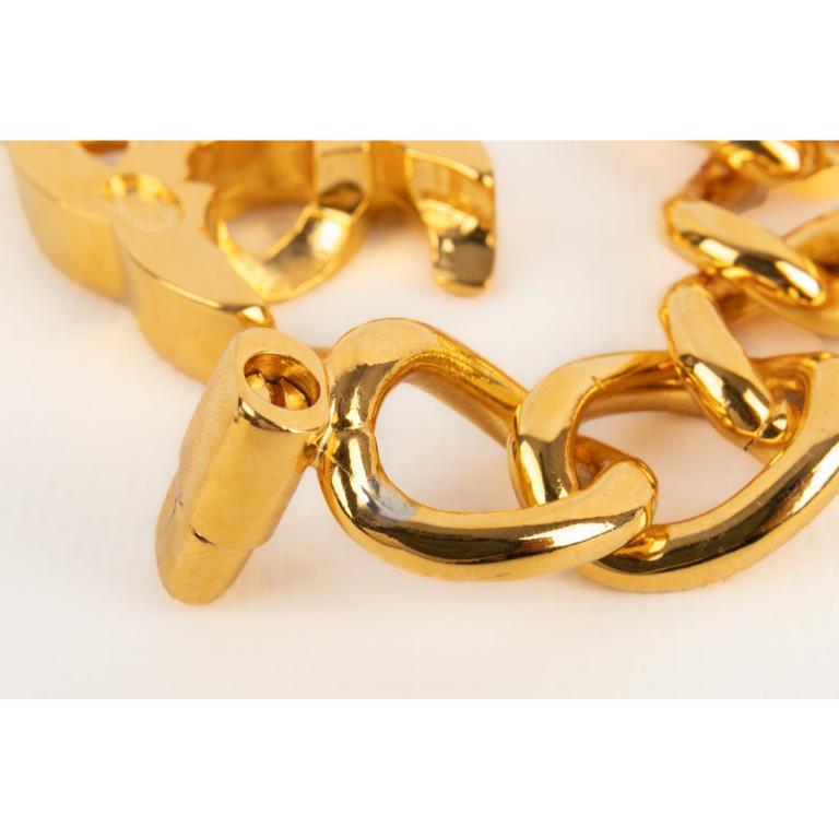 Chanel Golden Metal Turnlock Bracelet, 1996 2