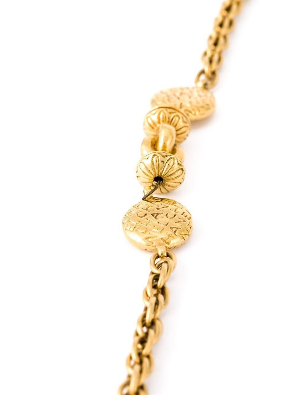 Chanel Golden Metal Vintage Necklace, 1990s In Excellent Condition In Lugo (RA), IT
