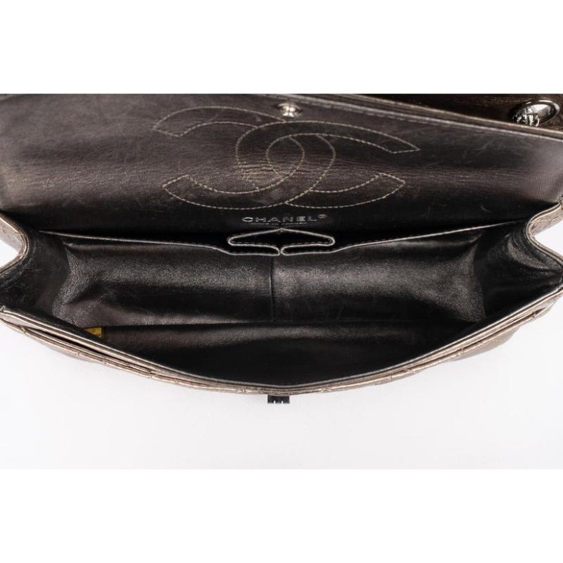 Chanel Golden Quilted Aged Calfskin Jumbo 2.55 Bag, 2006/2008 For Sale 1