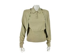 Chanel golden sand cashmere and silk twin set  F/W 2008 FR 42