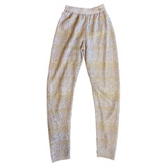 Chanel Goldene Viskose elegante Leggings