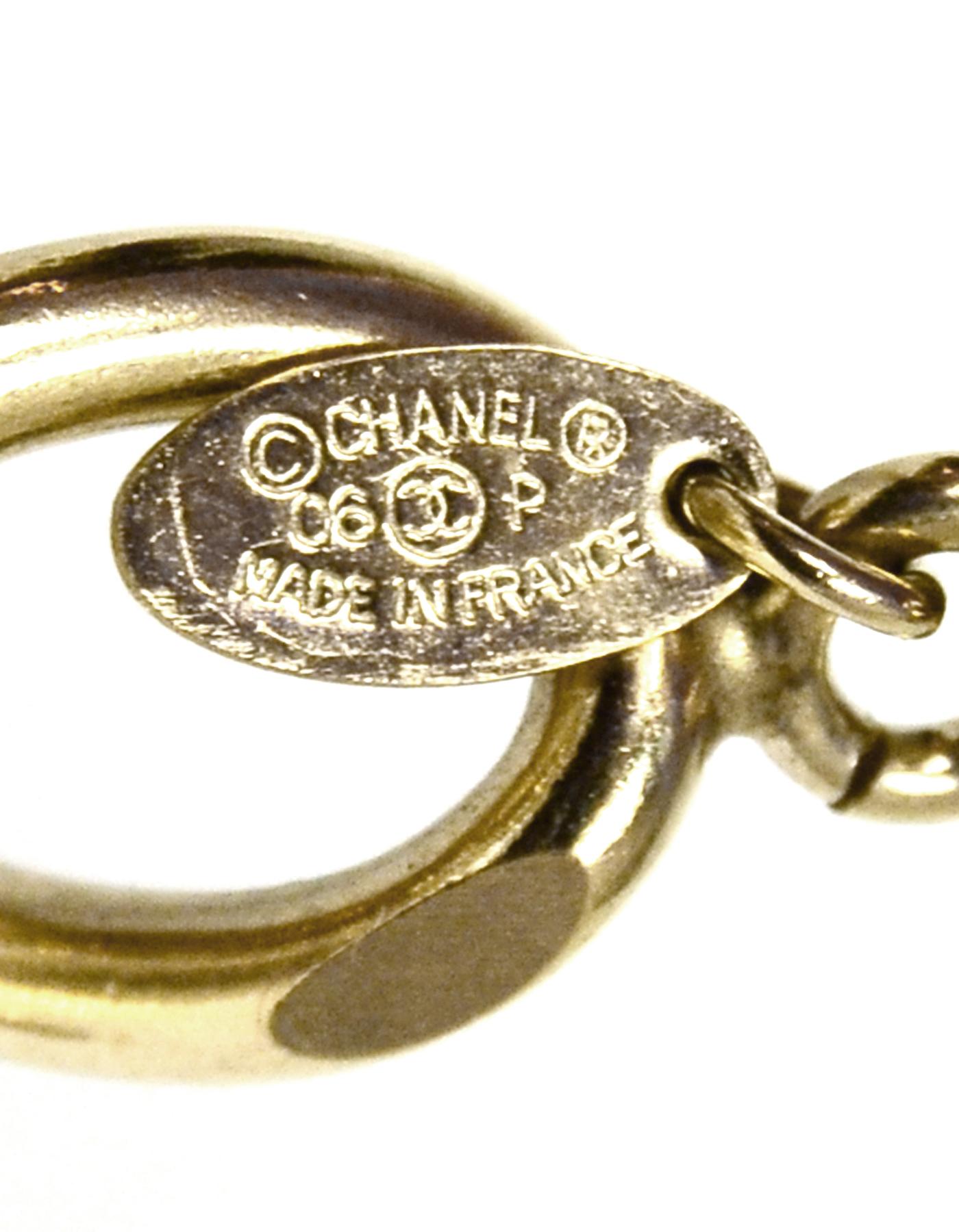Chanel Goldtone Coco Coin CC Charm Chainlink Bracelet 1