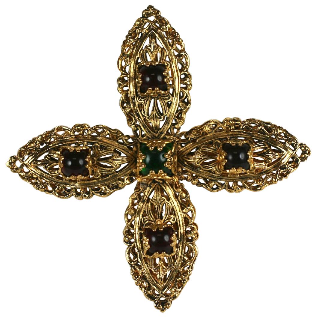 Chanel Goossens Byzantine Cruciform Brooch For Sale