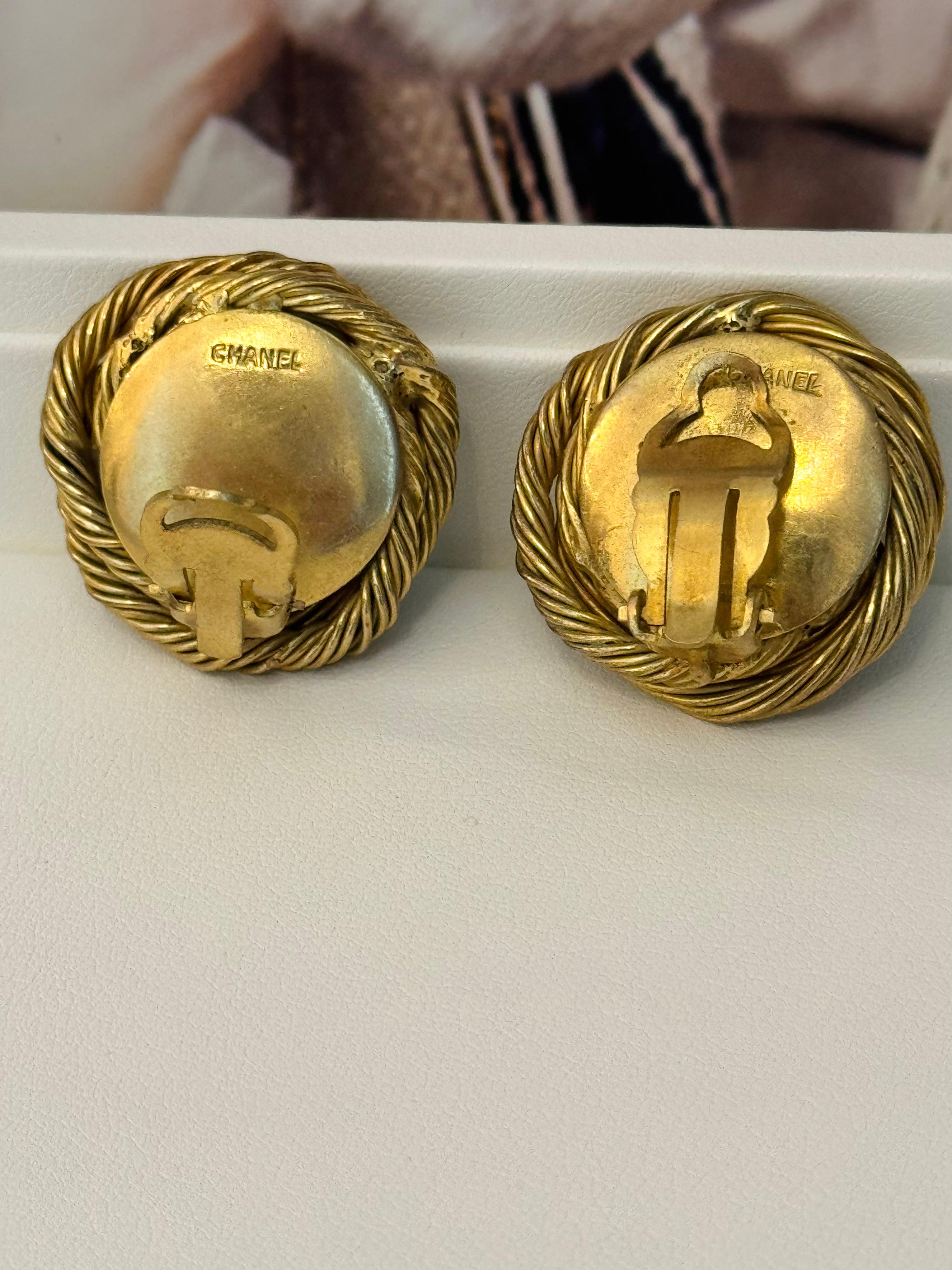 Chanel Goossens vintage 1960’s Turquoise earrings In Good Condition In PARIS, FR