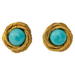 Chanel Goossens vintage 1960’s Turquoise earrings