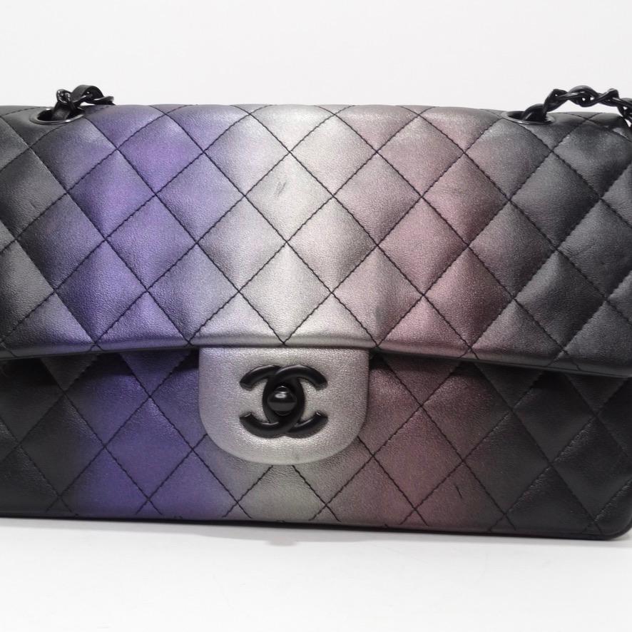 Chanel Gradient Classic Double Flap Quilted Handbag 2021 In Excellent Condition In Scottsdale, AZ