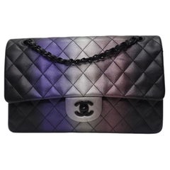 Klassische gesteppte Chanel Gradient-Handtasche mit doppelter Klappe 2021