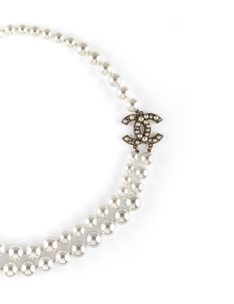 Chanel Faux White Pearl Graduated Necklace Long 48 Circa 2012 Belt –  Sophie Jane