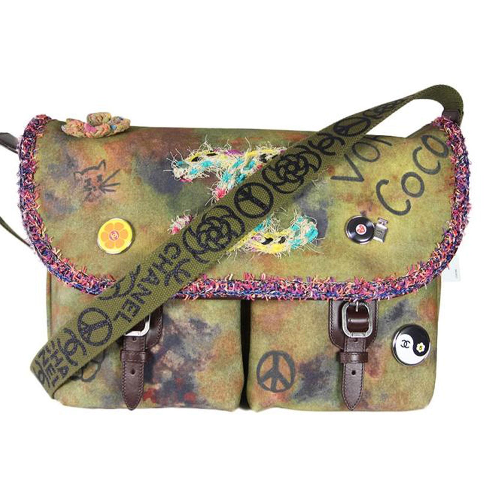 chanel graffiti messenger bag