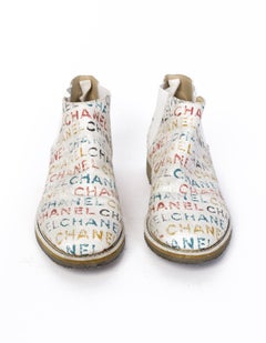 Chanel Graffiti Chukka Cream Boot Mens (43 EU)
