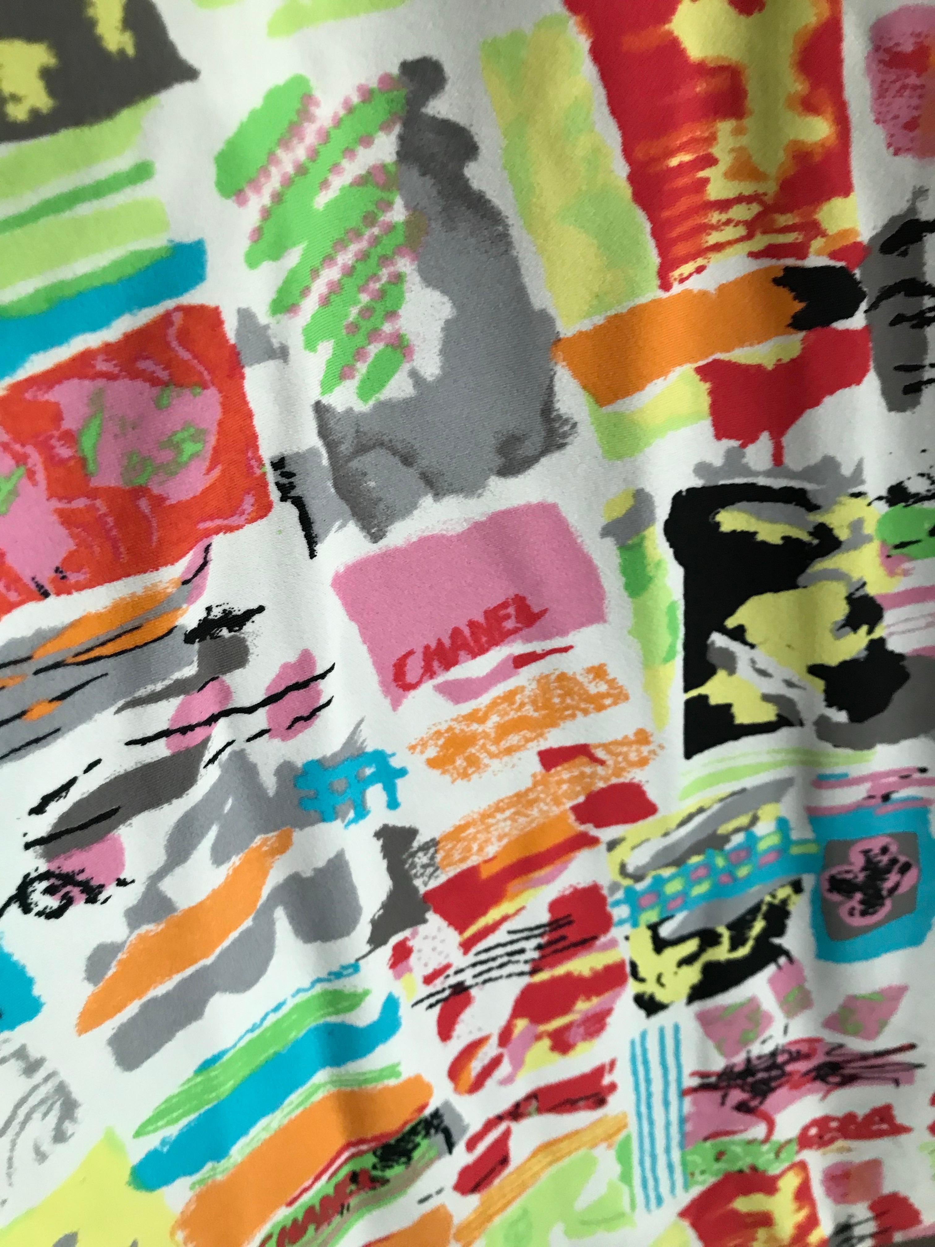 CHANEL Robe Graffiti collection été 1997. en vente 5