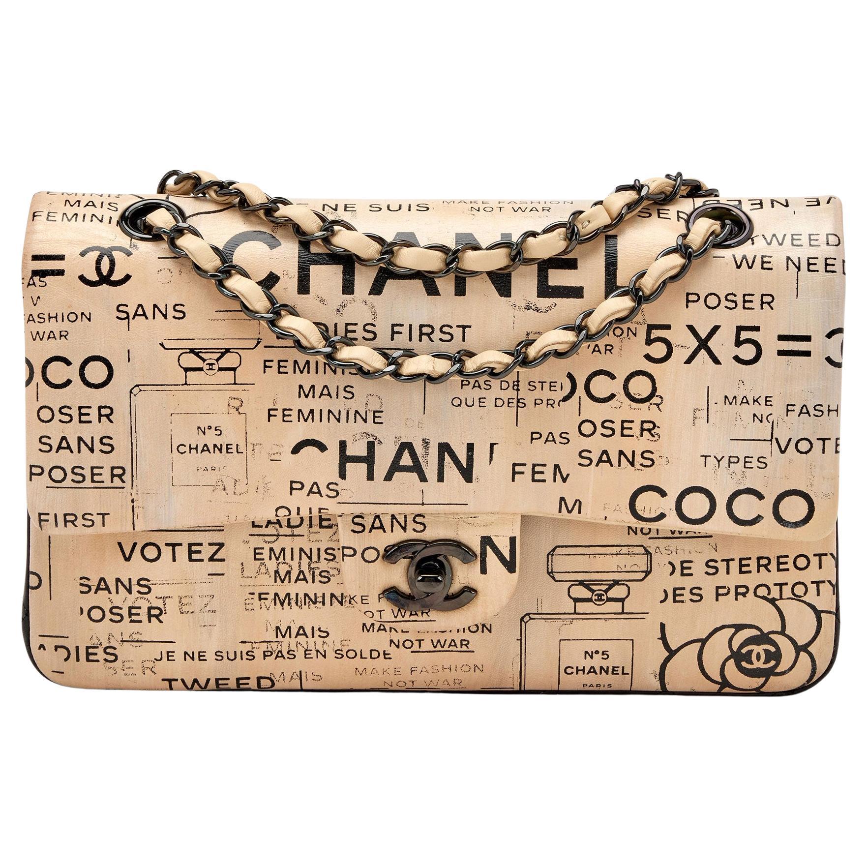 Femenino o masculino Bolso Chanel Graffiti Newspaper en venta