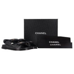 Chanel Grained Calfskin 'CC' Logo Velcro Dad Sandals