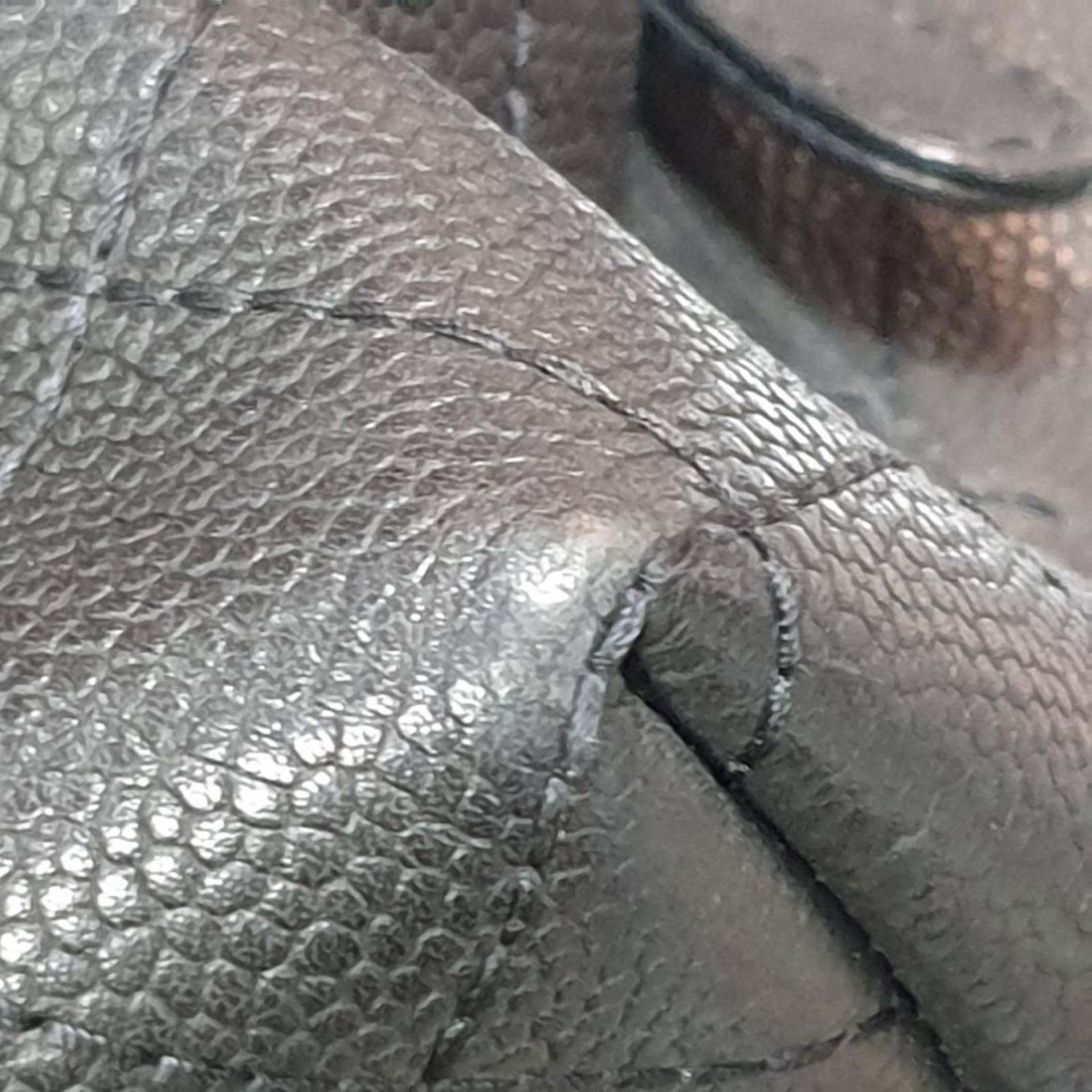 Chanel Grained Vegetal Calfskin Shopping Black Tote 7