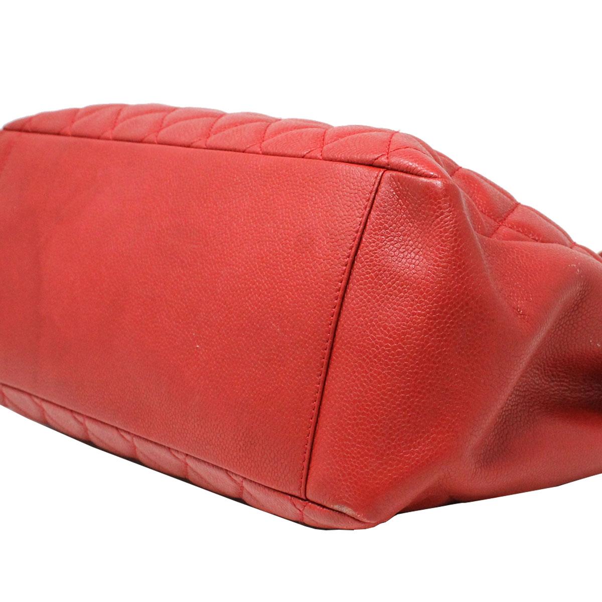Chanel Grand Shopper Tote GST Red Caviar Leather Shoulder Bag no. 15 4