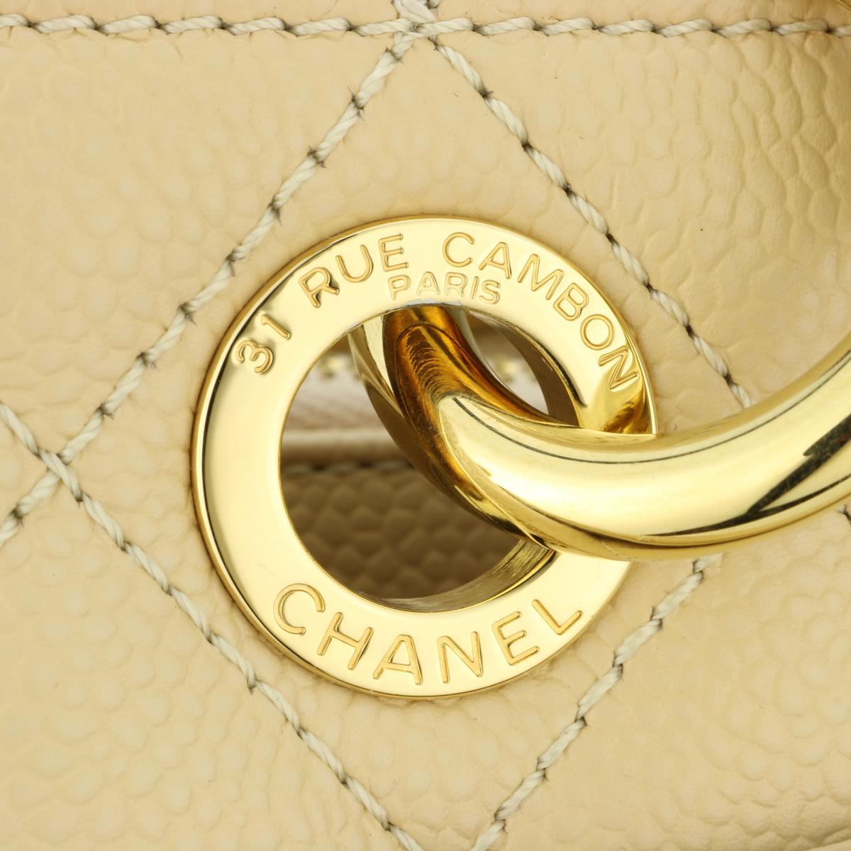 CHANEL Grand Shopping Tote (GST) Bag Beige Caviar with Gold Hardware 2012 6