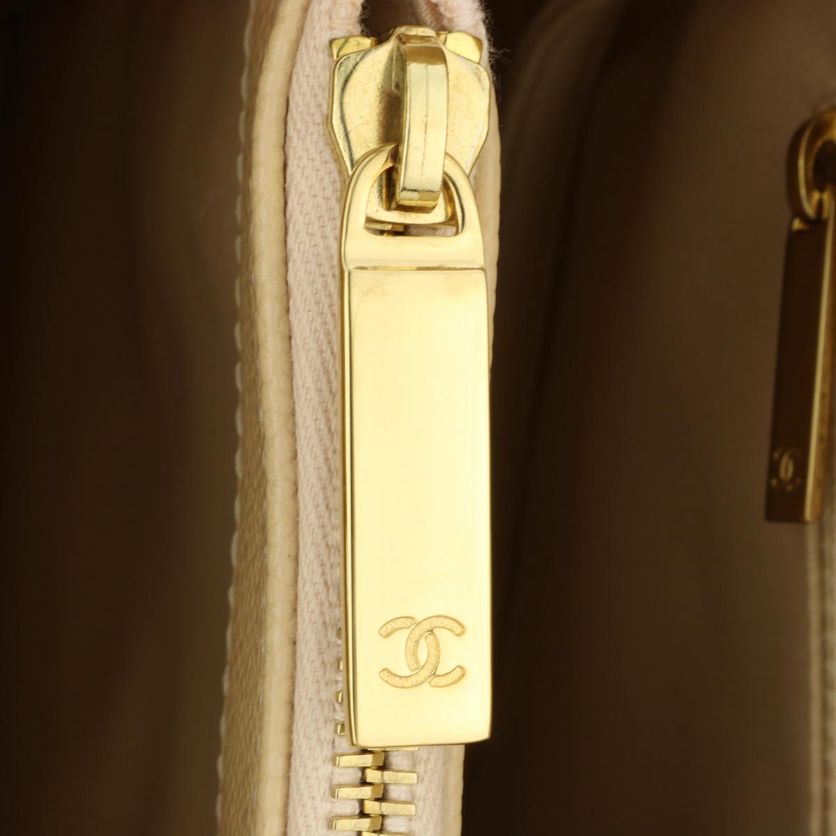 CHANEL Grand Shopping Tote (GST) Bag Beige Caviar with Gold Hardware 2012 8