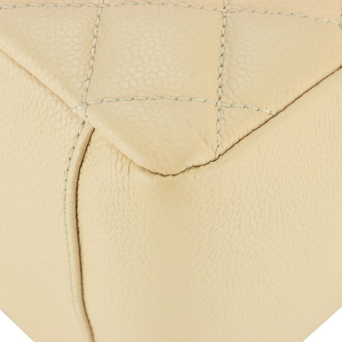 CHANEL Grand Shopping Tote (GST) Bag Beige Caviar with Gold Hardware 2013 For Sale 3