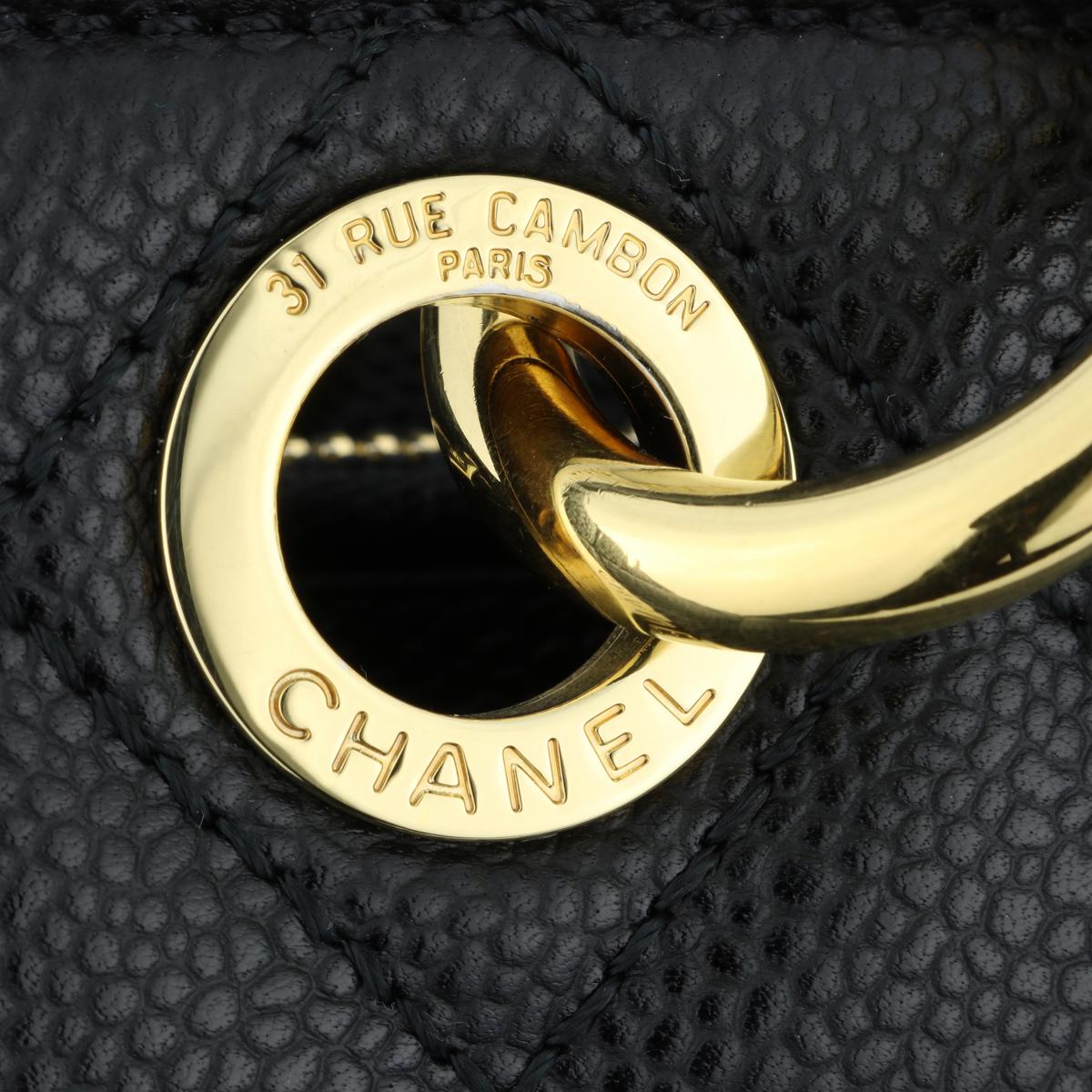 CHANEL Grand Shopping Tote (GST) Bag Black Caviar with Gold Hardware 2010 8