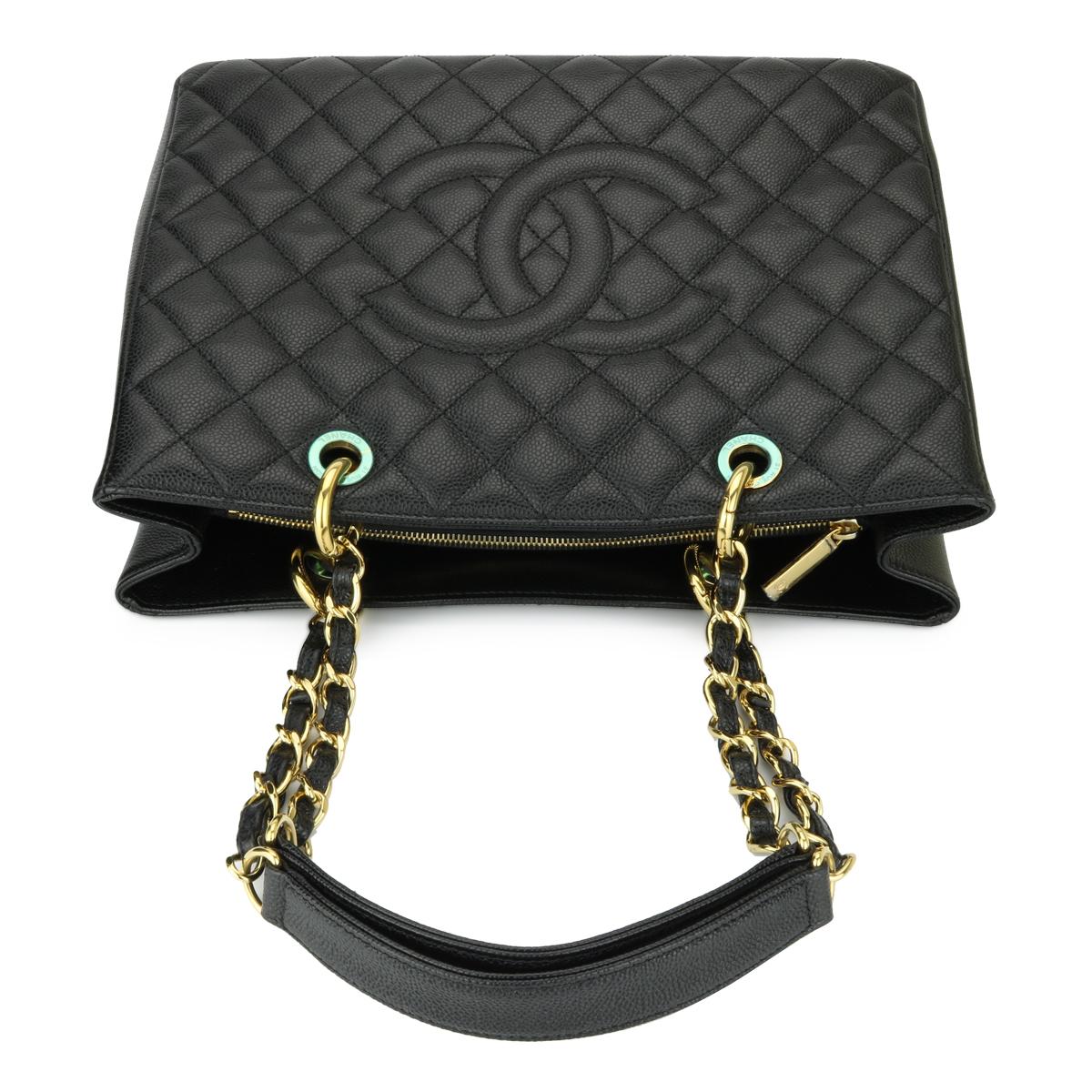 CHANEL Grand Shopping Tote (GST) Bag Black Caviar with Gold Hardware 2011 4