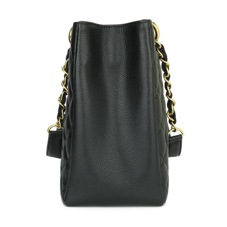 CHANEL Grand Shopping Tote (GST) Bag Black Caviar with Gold Hardware ...